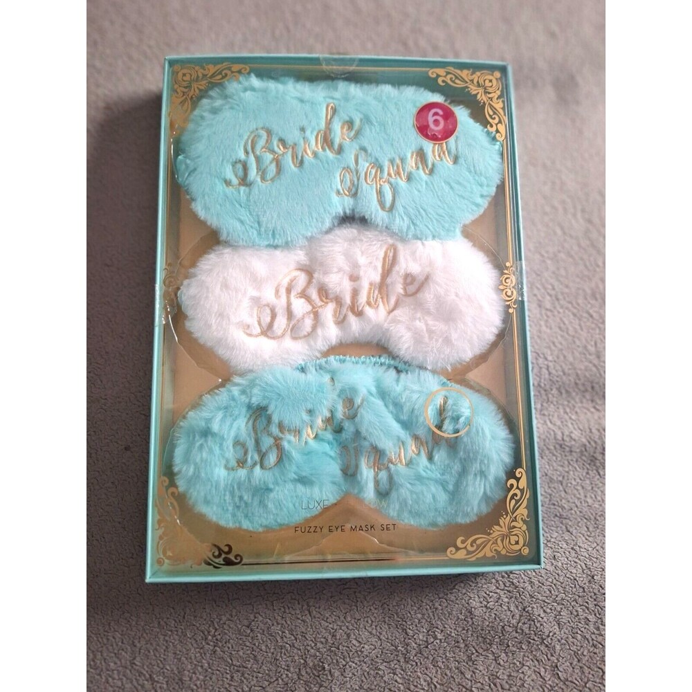 Luxe And Willow Sleeping Masks 3 Teal + 1 White Luxurious Bridal Shower Gift